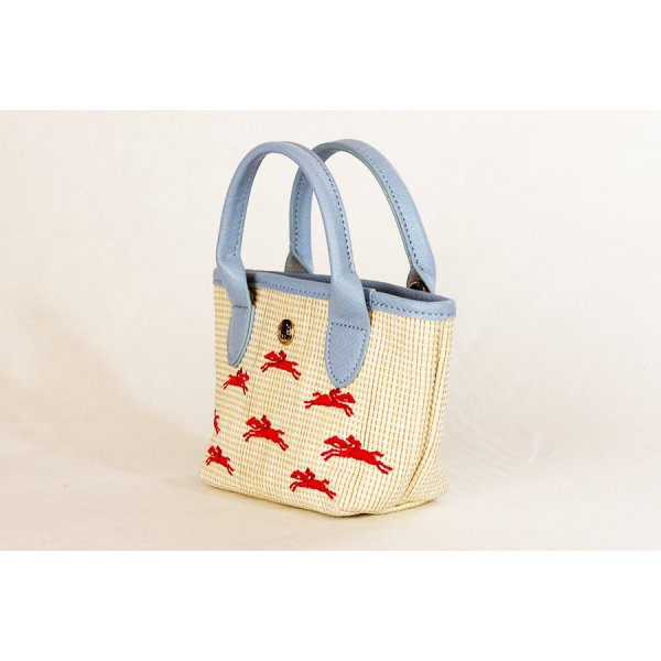 ロンシャン　ル パニエプリアージュXS トップハンドルバック ブルー　サイド