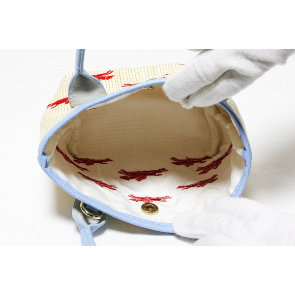 ロンシャン　ル パニエプリアージュXS トップハンドルバック ブルー　中身