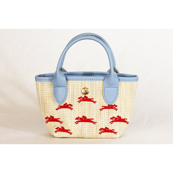 ロンシャン　ル パニエプリアージュXS トップハンドルバック ブルー　裏面