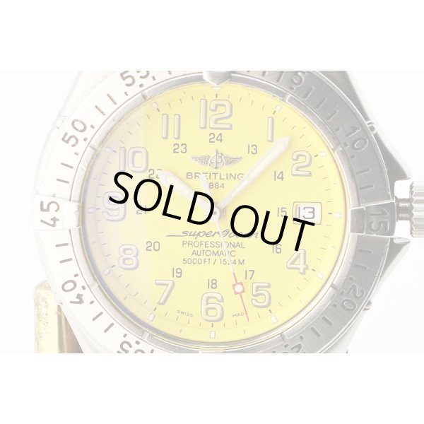 ブライトリング　スーパーオーシャン　Ａ１７０４５　黄色文字盤　表面拡大