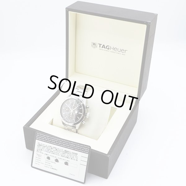タグホイヤー　カレラ　クロノグラフ　ＣＶ２０１Ｐ　黒シェル文字盤　箱・保証書