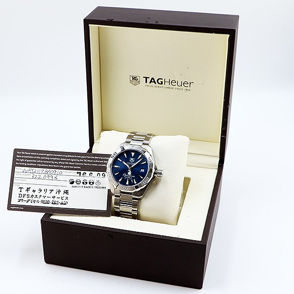 タグホイヤー　アクアレーサー　ＷＡＦ２１１７　紺文字盤　小笠原限定　箱