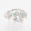 K18WG トルマリンダイアイリリング 0.07ct 1.00ct 5.20g