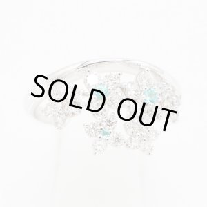 画像: K18WG トルマリンダイアイリリング 0.07ct 1.00ct 5.20g