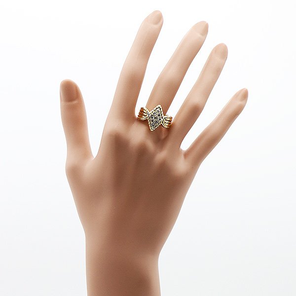 K18 ダイアイリリング 0.51ct 9.30g　装着イメージ