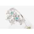 K18WG トルマリンダイアイリリング 0.07ct 1.00ct 5.20g　サイド
