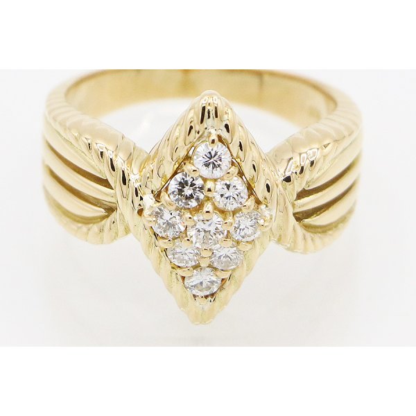 K18 ダイアイリリング 0.51ct 9.30g　拡大