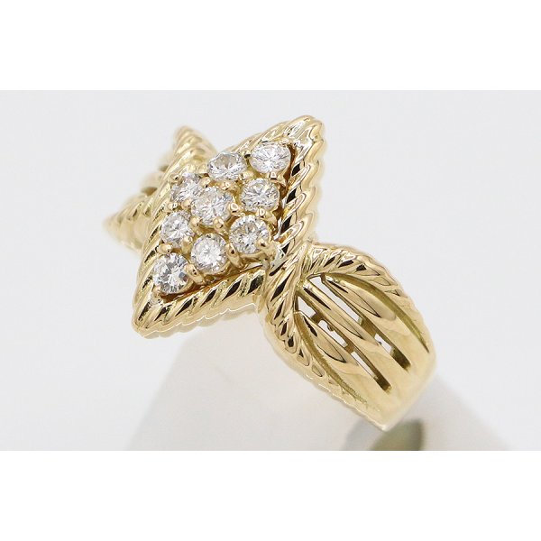 K18 ダイアイリリング 0.51ct 9.30g　サイド