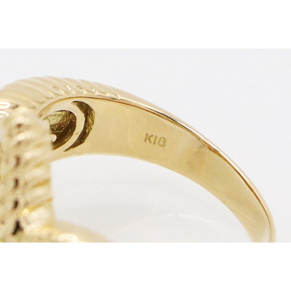 K18 ダイアイリリング 0.51ct 9.30g　刻印
