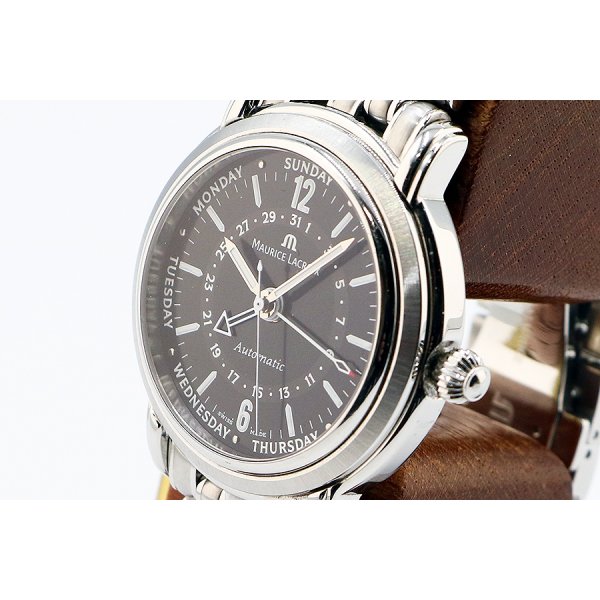 モーリス・ラクロア　ファイブハンズ　ＭＰ６３２８　黒文字盤　サイド拡大