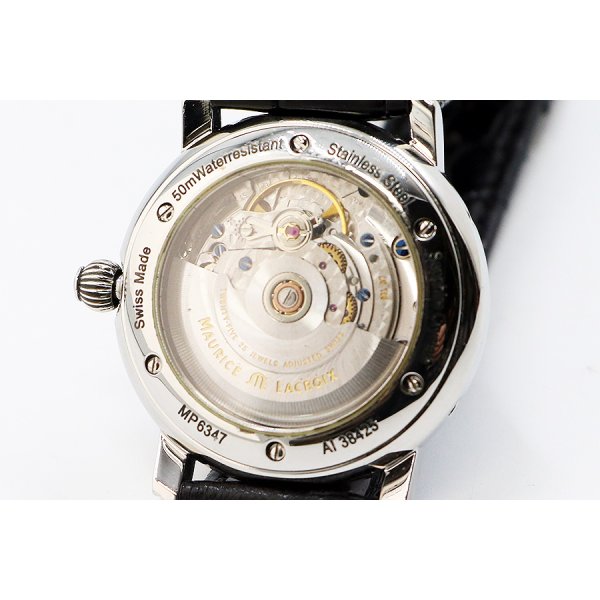 モーリス・ラクロア　マスターピース　ムーンフェイス　ＭＰ６３４７　白文字盤　裏面拡大