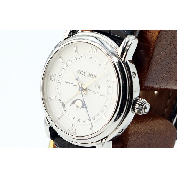 モーリス・ラクロア　マスターピース　ムーンフェイス　ＭＰ６３４７　白文字盤　サイド拡大