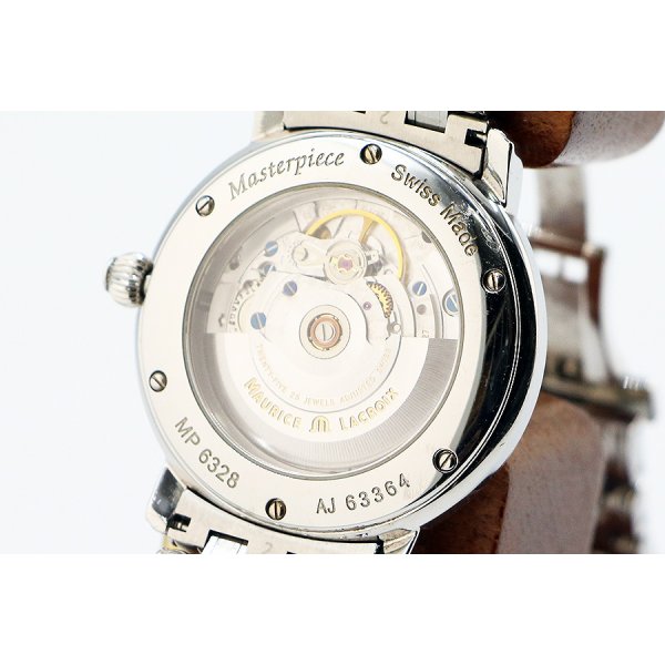 モーリス・ラクロア　ファイブハンズ　ＭＰ６３２８　黒文字盤　裏面拡大