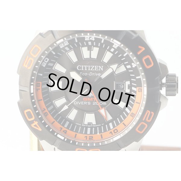 シチズン　プロマスター　ダイバー２００ＧＭＴ　ＢＪ７１２８－５９Ｅ　黒文字盤　表面拡大