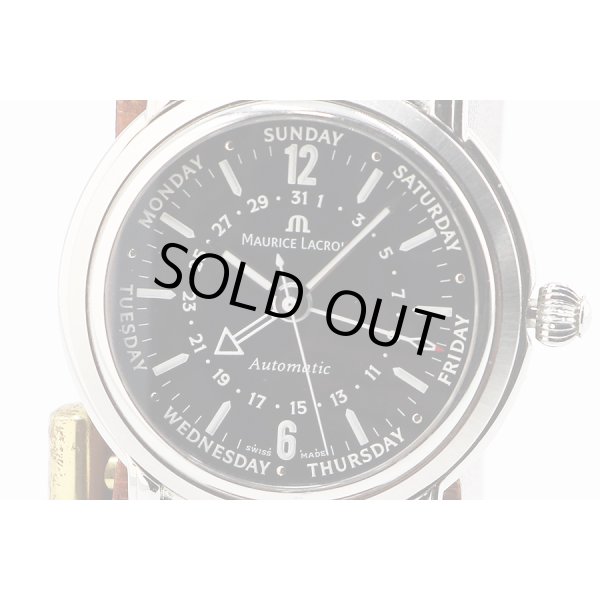 モーリス・ラクロア　ファイブハンズ　ＭＰ６３２８　黒文字盤　表面拡大