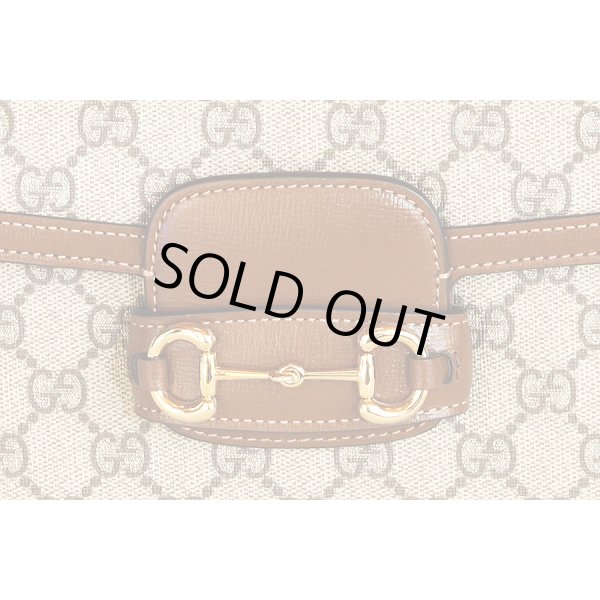 グッチ　ホースビット1955 ミニショルダーバック 658574 403075 ベージュ　表面拡大