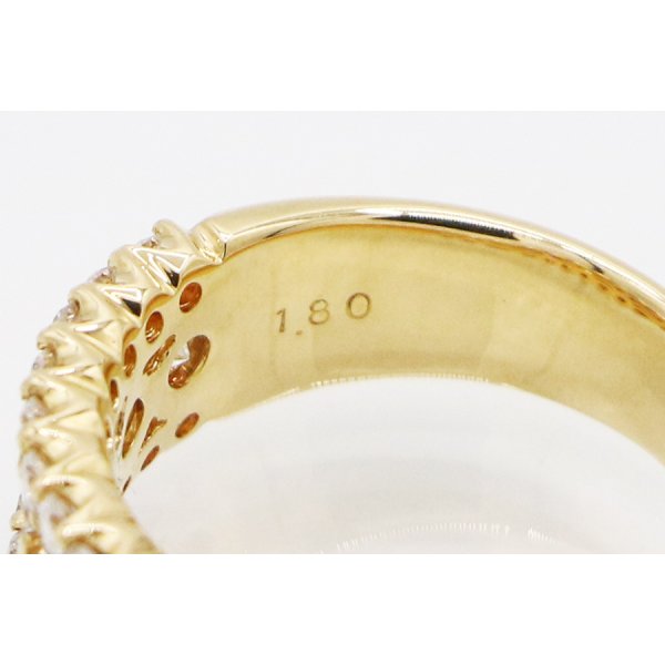 K18 ダイアイリリング 1.80ct 8.50g　刻印(2)