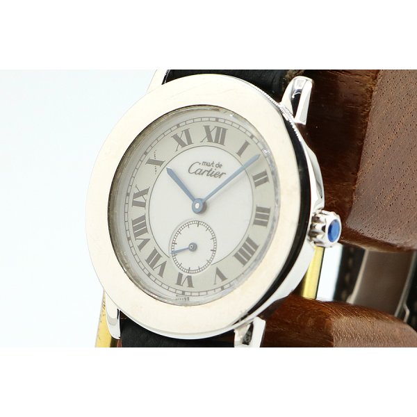 カルティエ　マストII　ロンド　１８１５－１　白文字盤　サイド拡大