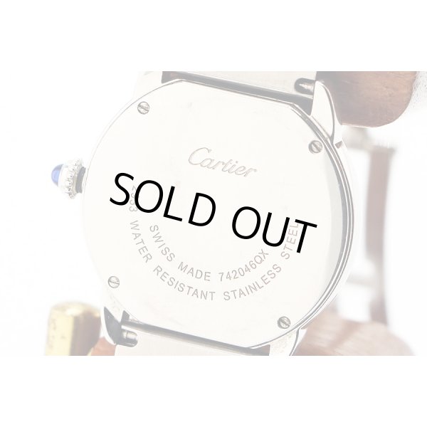 カルティエ　ロンドソロＳＭ　Ｗ６７０１００４　２９３３　銀文字盤　裏面拡大