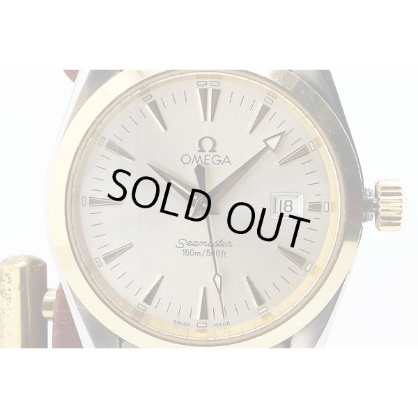 オメガ　シーマスター　アクアテラ　２３１８．３０　銀文字盤　表面拡大