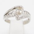 PT900 ダイアイリリング 0.88ct 0.54ct 8.20g