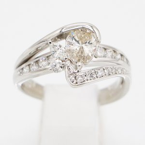 画像: PT900 ダイアイリリング 0.88ct 0.54ct 8.20g