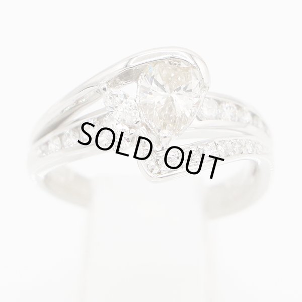 PT900 ダイアイリリング 0.88ct 0.54ct 8.20g