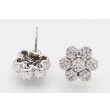 K18WG ダイアイリピアス 0.50ct*2 3.40g　留め具