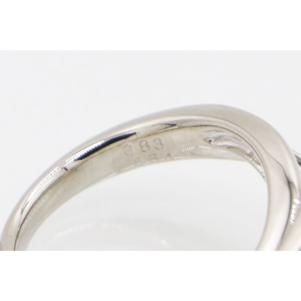 PT900 ダイアイリリング 0.88ct 0.54ct 8.20g　刻印(2)