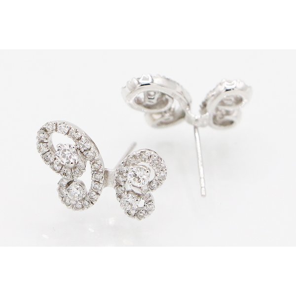 750WG ダイアイリピアス 1.26ct 5.30g　裏面