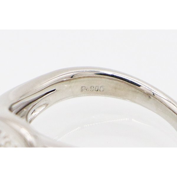 PT900 ダイアイリリング 0.88ct 0.54ct 8.20g　刻印