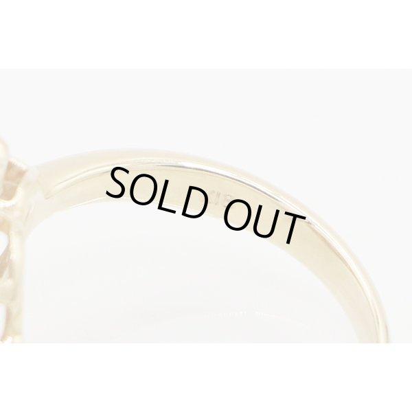 K18 ダイアイリリング 0.20ct 4.10g　刻印