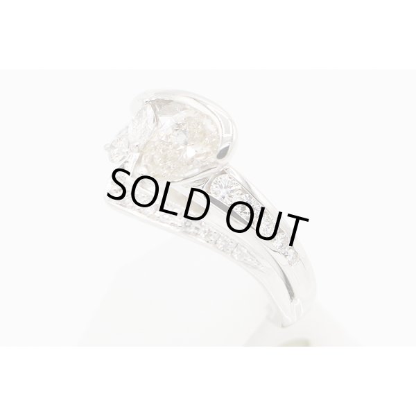 PT900 ダイアイリリング 0.88ct 0.54ct 8.20g　サイド