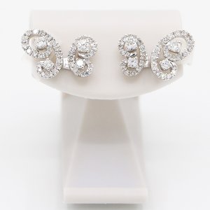 画像: 750WG ダイアイリピアス 1.26ct 5.30g