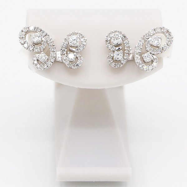 750WG ダイアイリピアス 1.26ct 5.30g