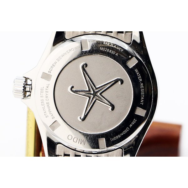 ミドー　オーシャンスタートリビュート　Ｍ０２６．８３０　青文字盤　裏面拡大