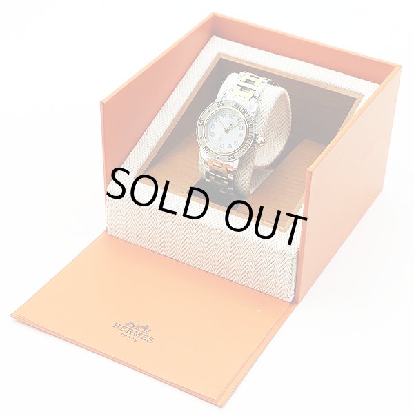 エルメス　クリッパーダイバー　ＣＬ５．２２０　コンビ　白文字盤　箱