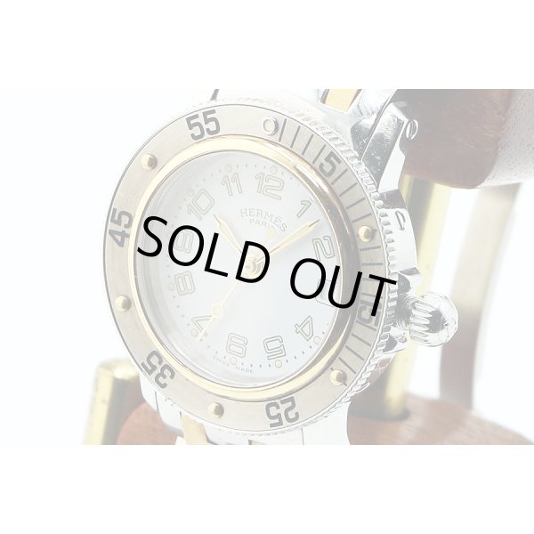 エルメス　クリッパーダイバー　ＣＬ５．２２０　コンビ　白文字盤　サイド拡大
