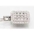 K18WG/PT900 ダイアイリペンダントネックレス 2.00ct 8.60g　拡大