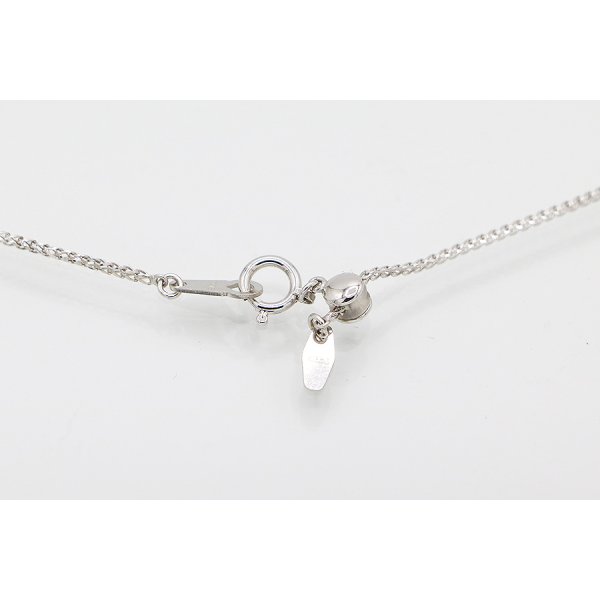 K18WG/PT900 ダイアイリペンダントネックレス 2.00ct 8.60g 留め具
