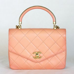 画像: シャネル マトラッセ トップハンドル2WAYショルダーバック コーラルオレンジ