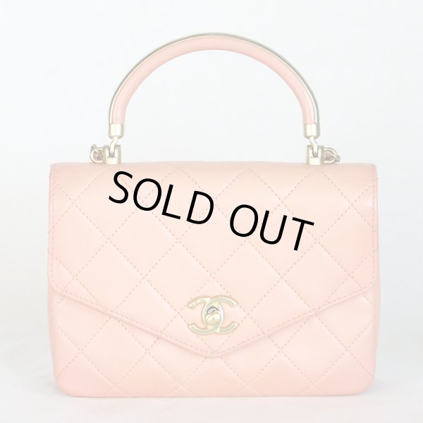 シャネル マトラッセ トップハンドル2WAYショルダーバック コーラルオレンジ