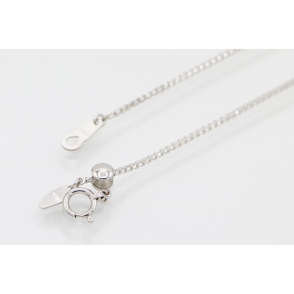 K18WG/PT900 ダイアイリペンダントネックレス 2.00ct 8.60g 留め具外したイメージ