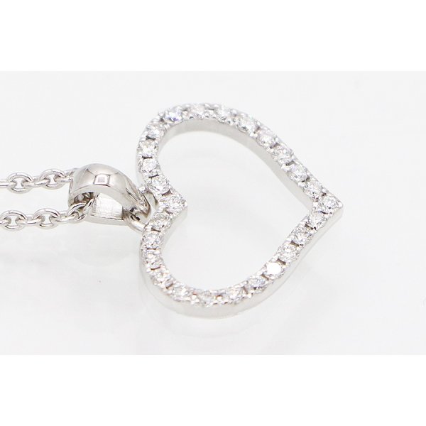 750WG ダイアイリペンダントネックレス 2.90g　拡大