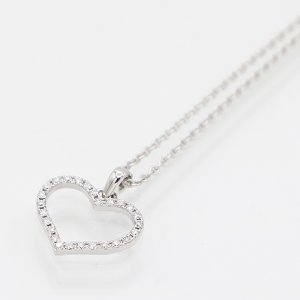 画像: 750WG ダイアイリペンダントネックレス 2.90g