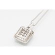 K18WG/PT900 ダイアイリペンダントネックレス 2.00ct 8.60g　裏面