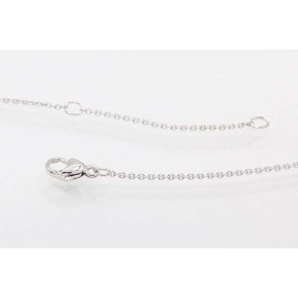 750WG ダイアイリペンダントネックレス 2.90g　留め具外したイメージ