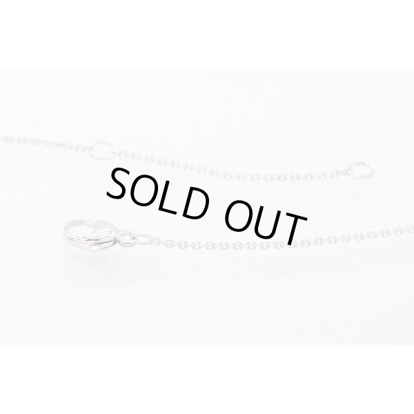 750WG ダイアイリペンダントネックレス 2.90g　留め具外したイメージ