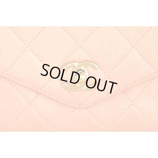 シャネル マトラッセ トップハンドル2WAYショルダーバック コーラルオレンジ　表面