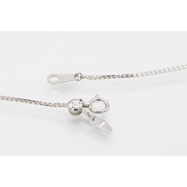 K18WG/PT900 ダイアイリペンダントネックレス 2.00ct 8.60g 留め具外したイメージ